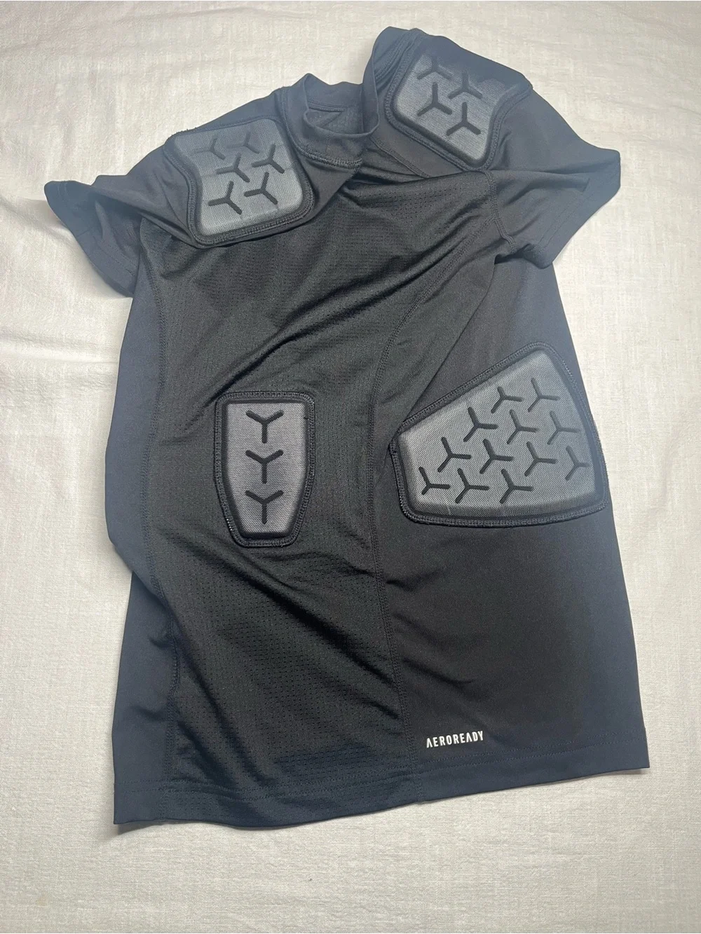 adidas kids Black Performance Padded Compression shirt